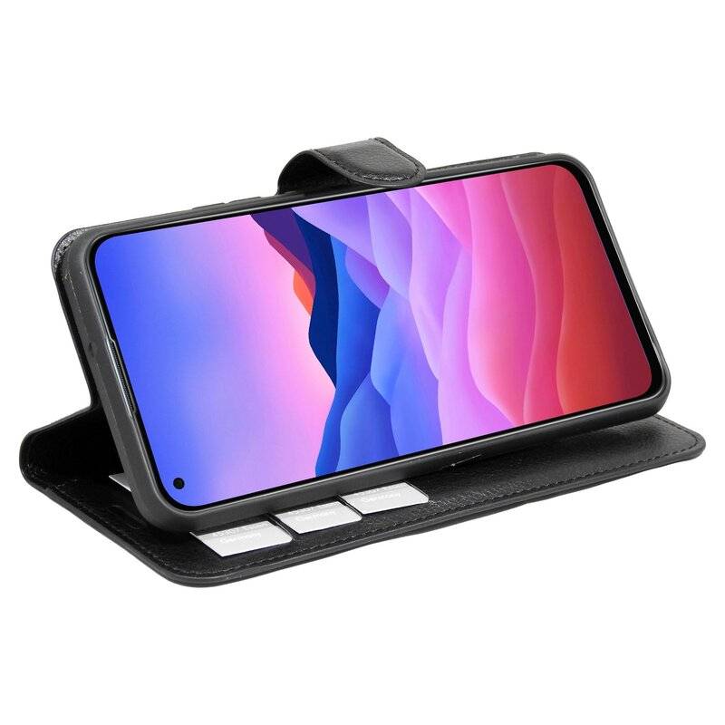 Buch Tasche "Fancy" für ZTE BLADE V 2020 Handy Hülle Etui Brieftasche Schutzhülle mit Standfunktion, Kartenfach Schwarz