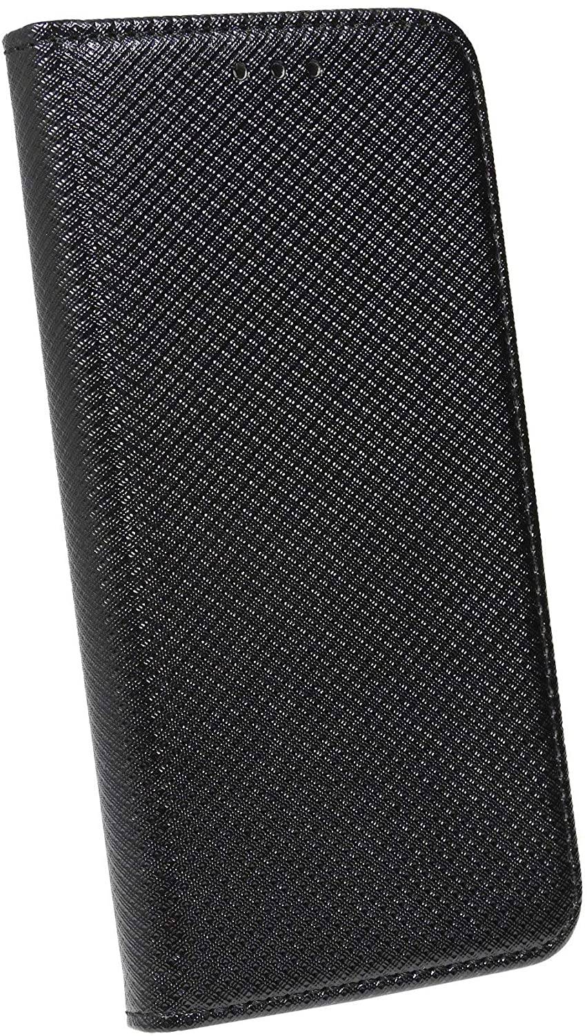 Buch Tasche "Smart" für iPhone 12 Pro Max Handy Hülle Brieftasche Schutzhülle mit Standfunktion, Kartenfach Schwarz