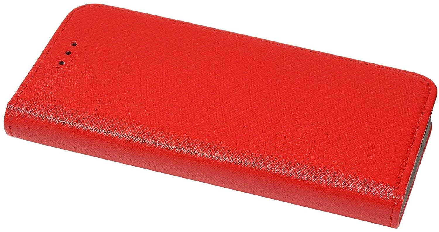 Buch Tasche "Smart" für iPhone 12 Pro Max Handy Hülle Etui Brieftasche Schutzhülle mit Standfunktion, Kartenfach Rot