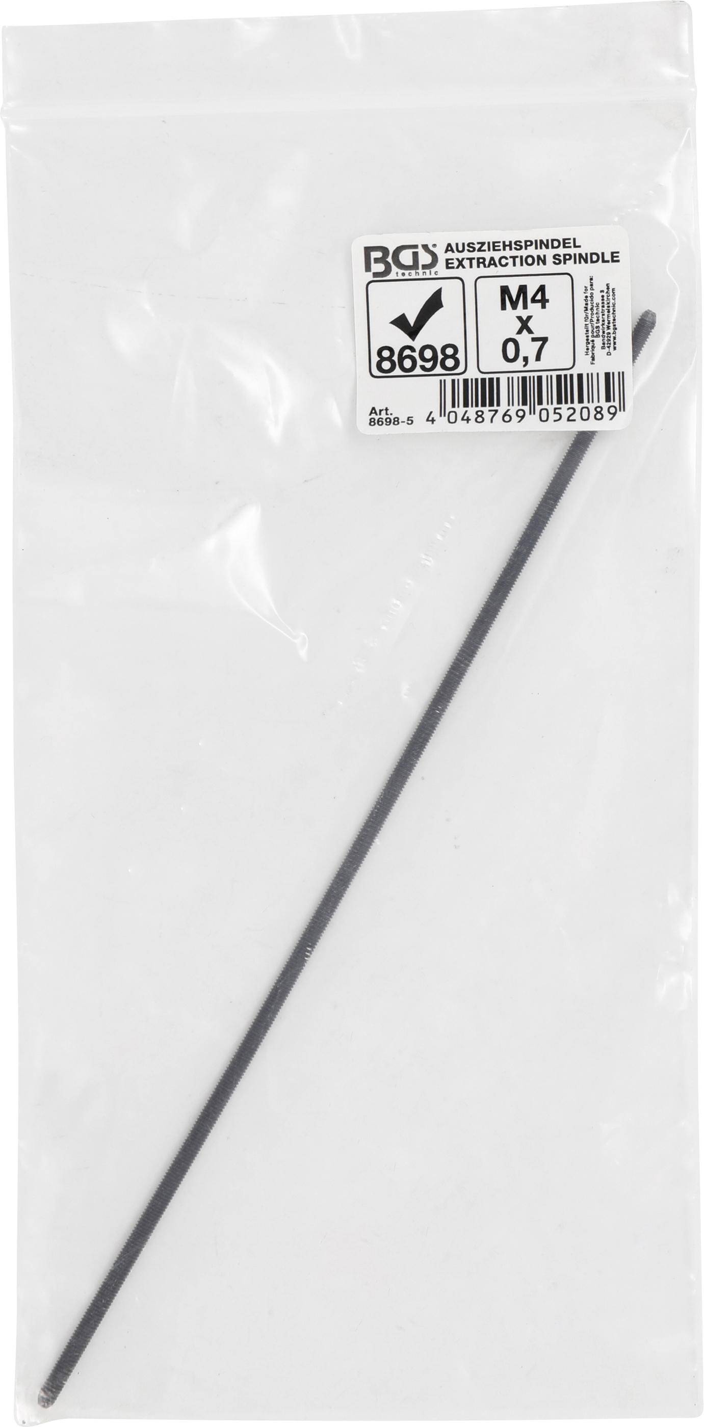 BGS technic Ausziehspindel | fr Art. 8698 | M4 x 0,7 x 100 mm