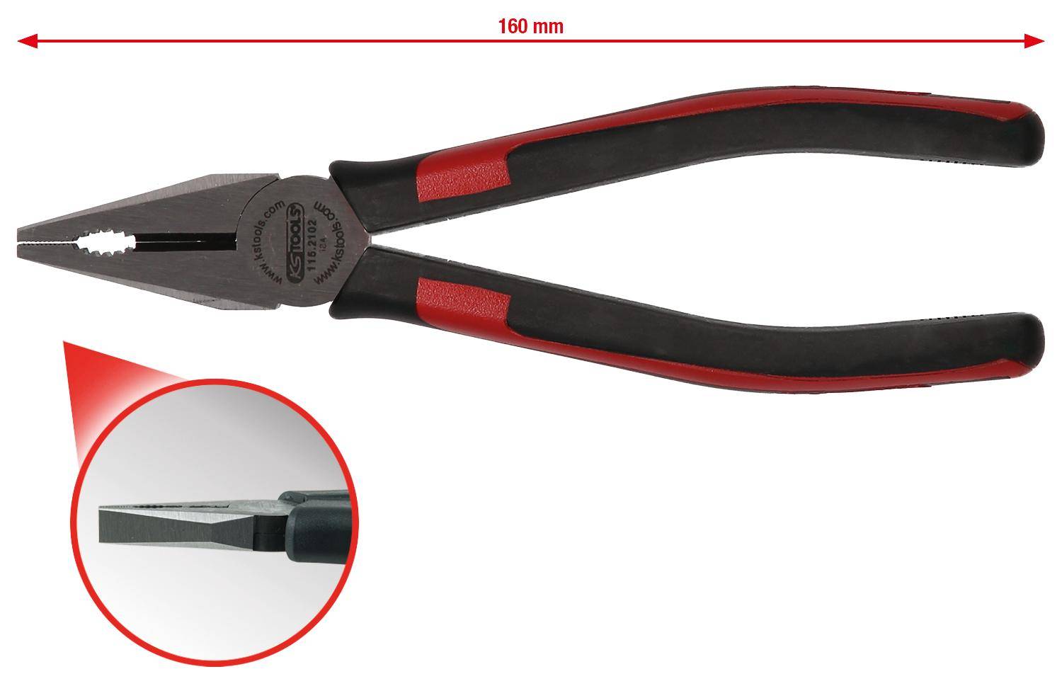 KS TOOLS SlimPOWER Kombinationszange, 160mm