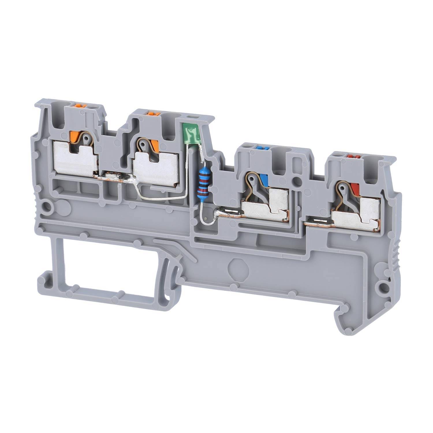 Phoenix Contact Initiatoren-/Aktorenklemme PTIO 1,5/S/3-LED24 GN mit grüner LED für 15-30V DC, Push-In-Anschluss