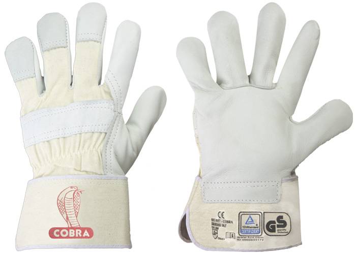 CALCUTTA STRONGHAND® Gr.9 Handschuhe, RindVollleder, Weiß, CAT 2,