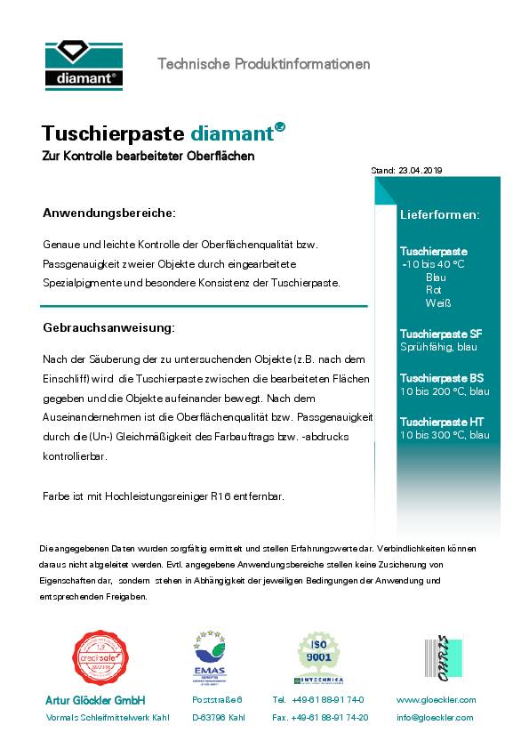 Tuschierpaste rot 70g Tube DIAMANT