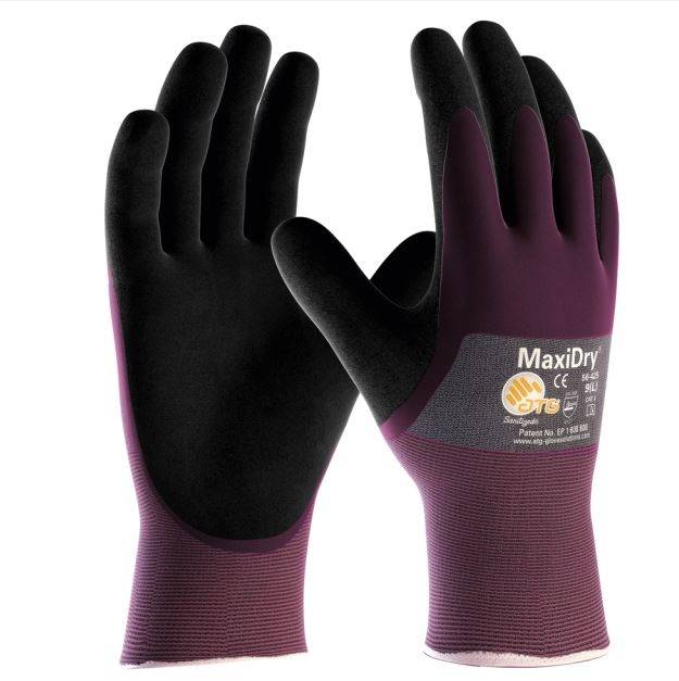 ATG MaxiDry, 3/4 beschichtet 2372_10 Gr.10 (56-425) Nitril-Strickhandschuhe, Ka