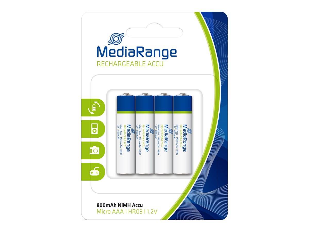 MediaRange - Batterie 4 x AAA - NiMH - (wiederaufladbar)