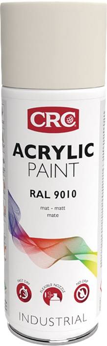 Farbschutzlackspray ACRYLIC PAINT reinweiss ma RAL 9010 400ml Spraydose CRC