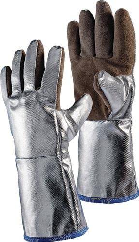 JUTEC Hitzeschutzhandschuhe 5-Finger Universal-Gr. braun / silber - H05LA238-W2