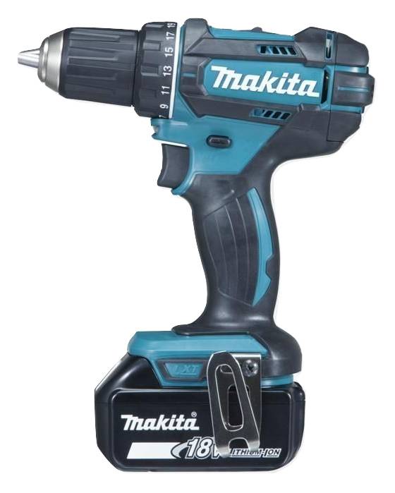 Makita DDF482RFJ DDF482RFJ Akku-Bohrschrauber 18V 3Ah Li-Ion inkl. 2. Akku, inkl. Koffer