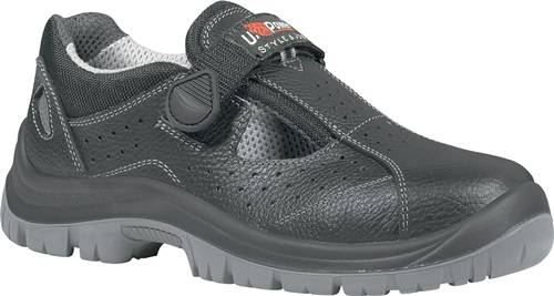 U.POWER BC30355-41 Sicherheitssandale Alligator Gr.41 schwarz Rindleder S1P S