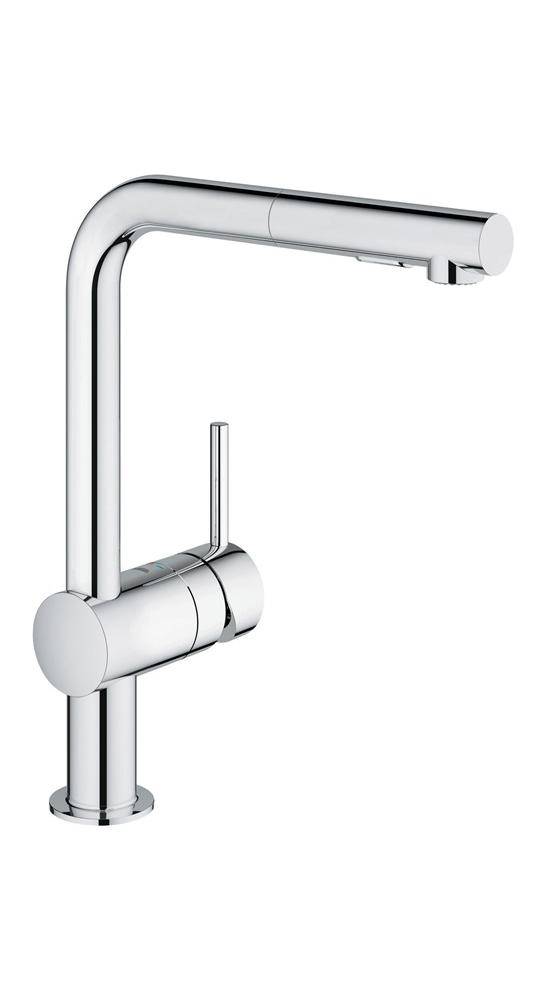 GROHE Einhand-Spültischbatterie MINTA 1/2Zoll L-Auslauf chr chrom