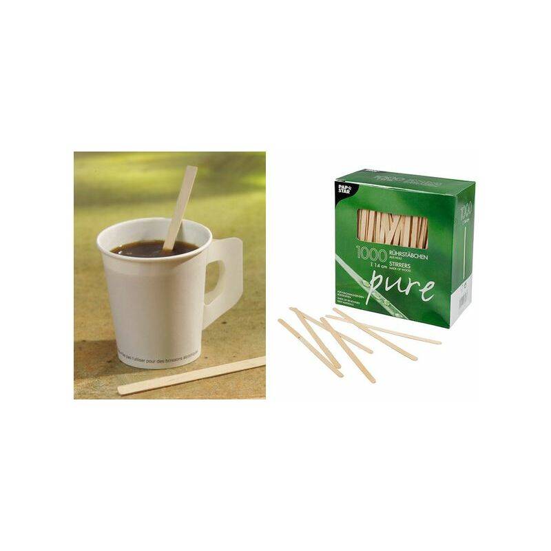 PAPSTAR Holz-Rührstäbchen "pure", Länge: 140 mm