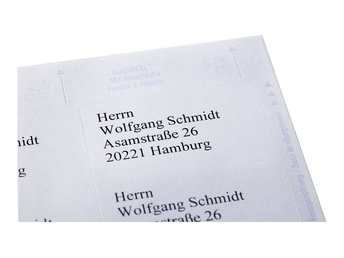 Avery Zweckform 3655 - Weiß - A5 (148 x 210 mm) 400 Etikett(en) (200 Bogen x 2)