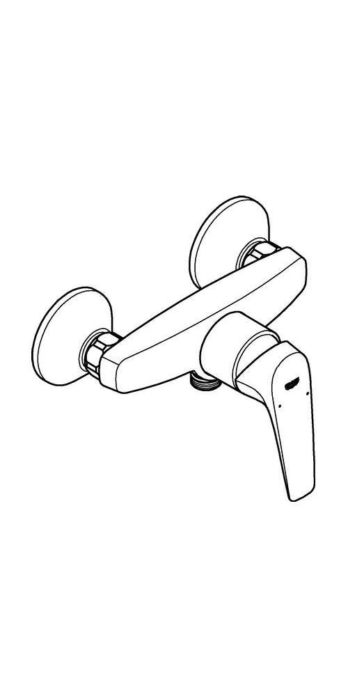 GROHE Einhand-Brausebatterie BAUFLOW 1/2Zoll chr chrom