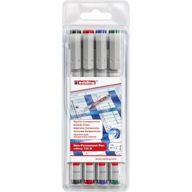 edding Folienschreiber 4-152-4 non-permanent sortiert 4 St./Pack.