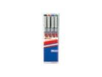EDDING 152 - Marker - nicht dauerhaft - für Overhead-Projektor-Folien - Schwarz, Rot, Blau, Grün - wasserbasierte Tinte - 1 mm (Packung mit 4)