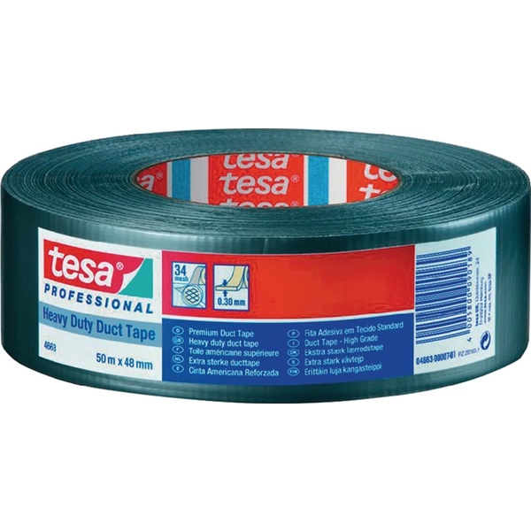 Gewebeband duct tape 4663 silber L.50m B.48mm Rl.TESA Gewebeband duct tape 4663 silber L.50m B.48mm Rl.TESA