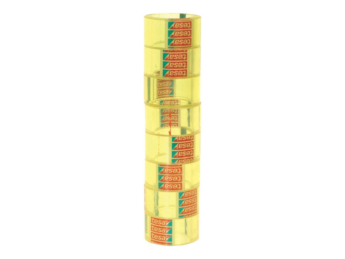 Tesafilm - Büro-Klebeband - 19 mm x 10 m - Polypropylenfolie - transparent (Packung mit 8)