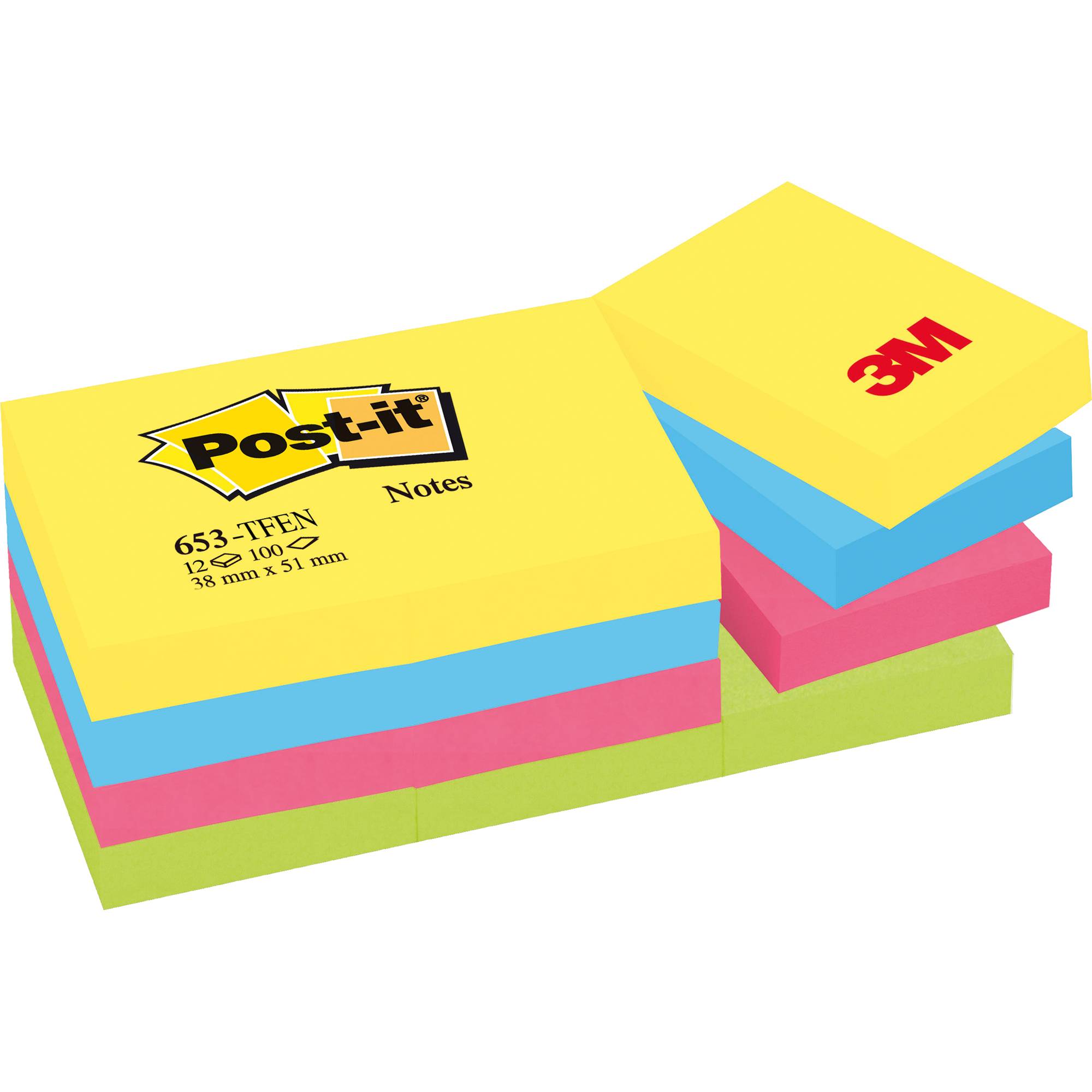Post-it Haftnotiz Active Collection 653TFEN sortiert 12 St./Pack.