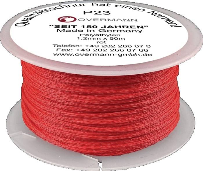 Maurerschnur L.100m D.1mm 15kg PE rot