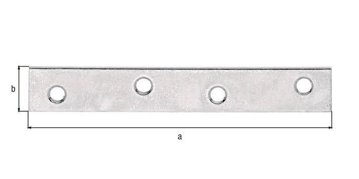 Flachverb.L.100mm B.15mm S.1,75mm STA sdmverz.Löcher 4 GAH