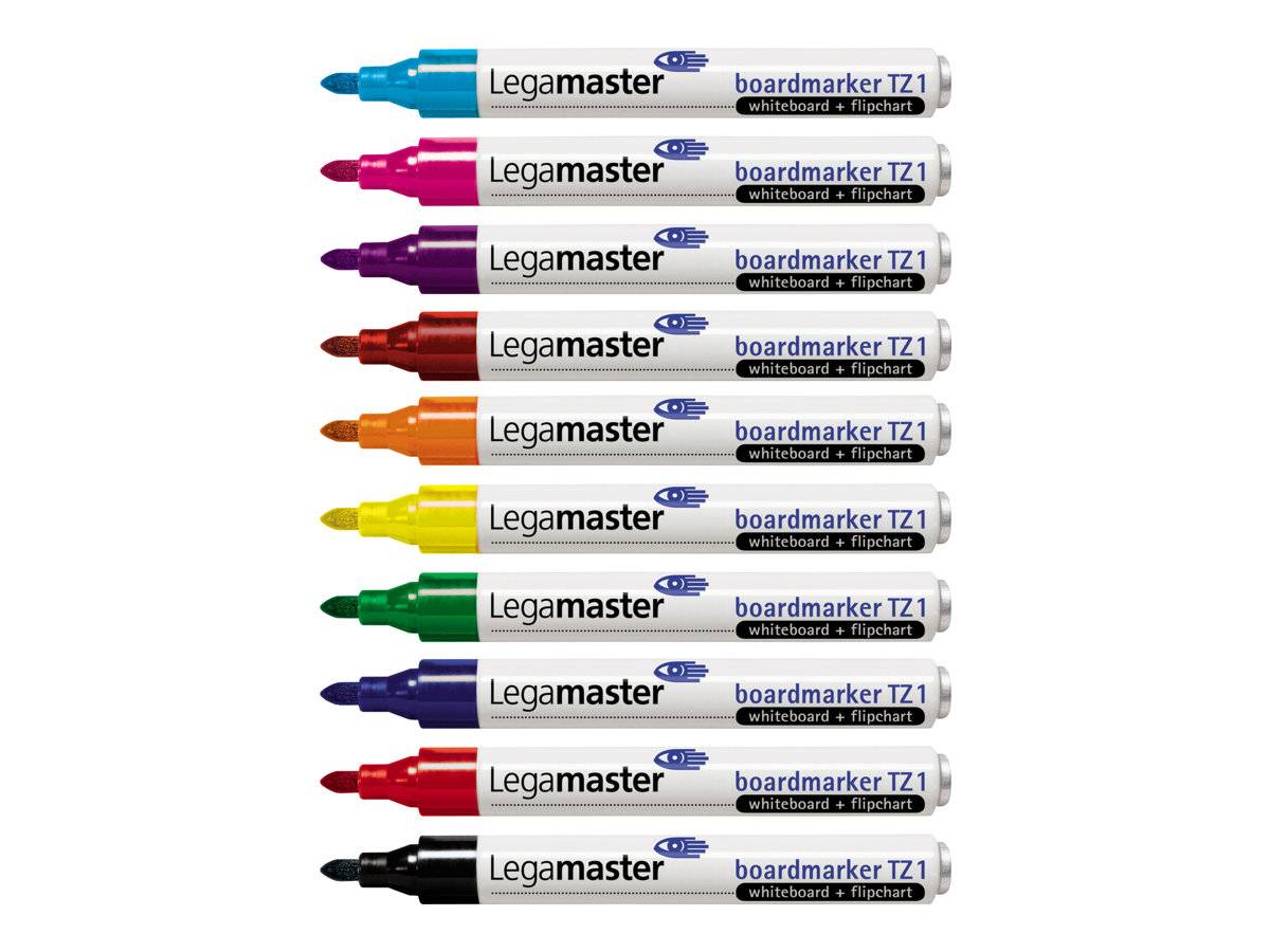 Legamaster TZ 1 - Marker - für Flipchart, Whiteboard - gemischte Farben - alkoholbasierte Tinte - 1.5-3 mm (Packung mit