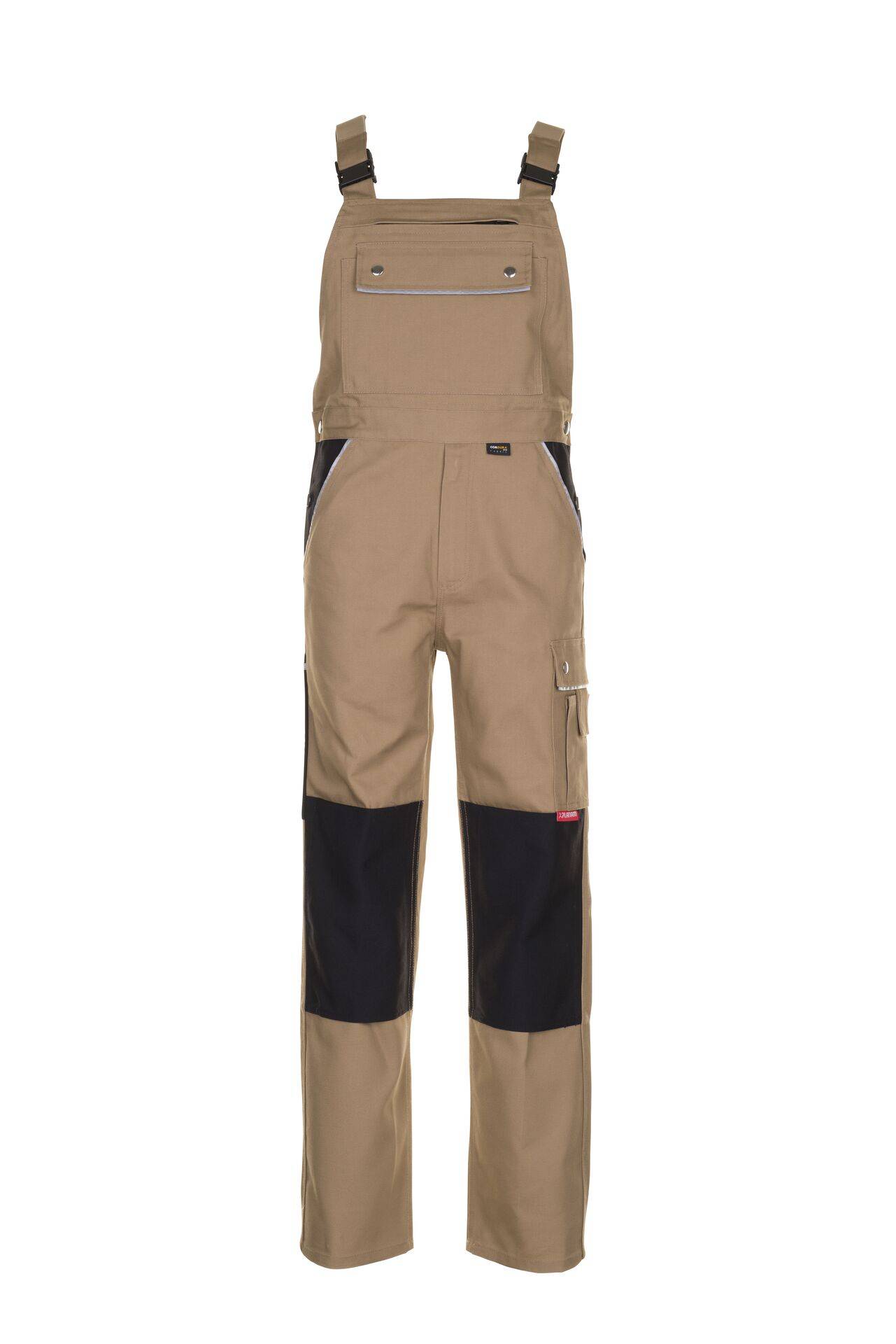 PLANAM Latzhose khaki/schwarz Canvas 320 Gr. 50
