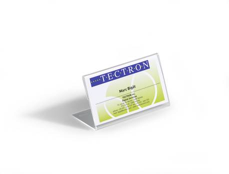 DURABLE - Namensschild - Desktop - für 52 x 100 mm - durchsichtig (Packung mit 10)