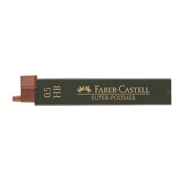 FABER-CASTELL Super-Polymer - Bleistiftmine - Superpolymer - HB - Intense Black - 0.5 mm (Packung mit 12)