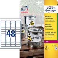 AVERY ZWECKFORM - Avery Heavy Duty Laser Labels - Polyester - weiß - 45.7 x 21.2 mm 960 Etikett(en) (20 Bogen x 48)