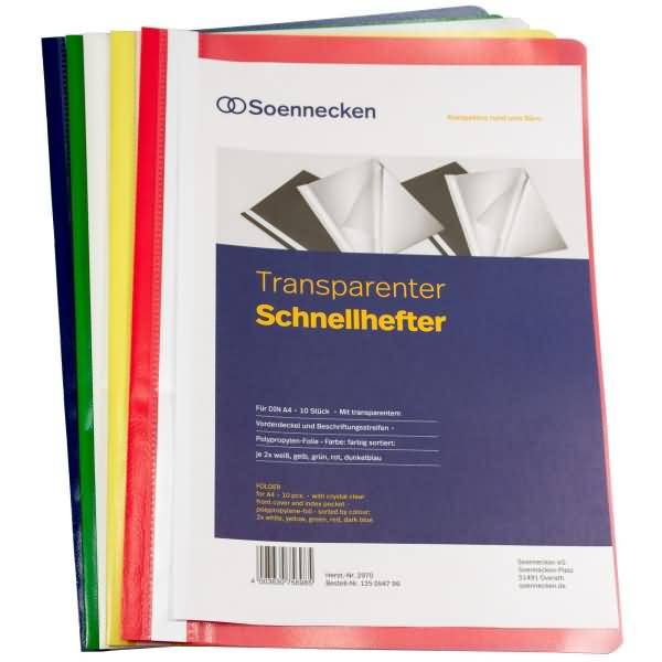 Schnellhefter 2970 DIN A4 PP sortiert 10 Stück