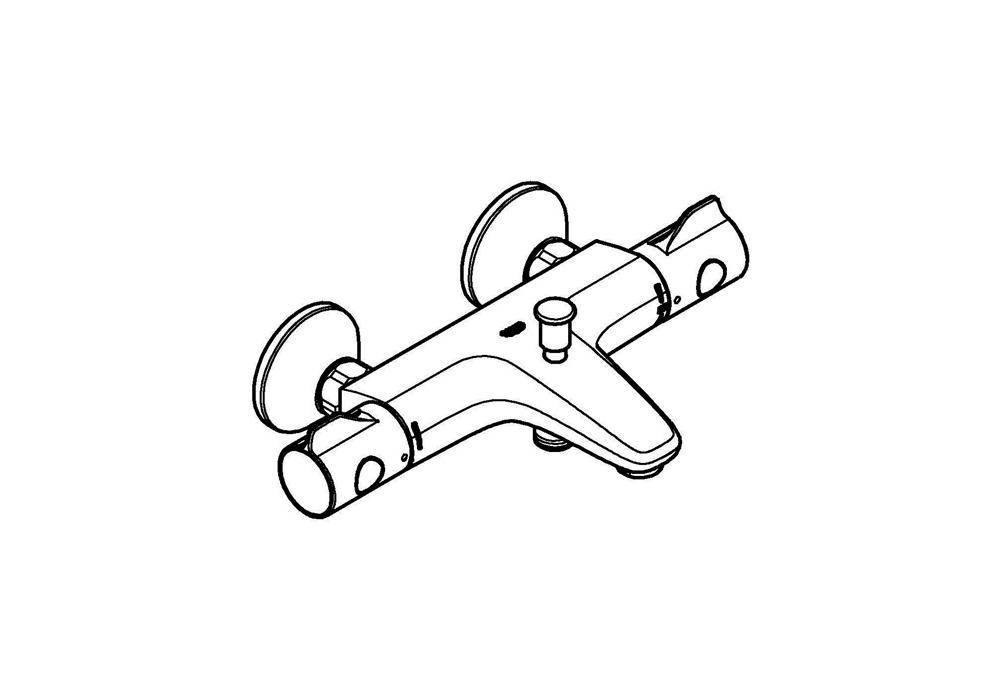 GROHE Thermostat-Wannenbatterie GROHTHERM 800 1/2Zoll, S-Anschlüsse