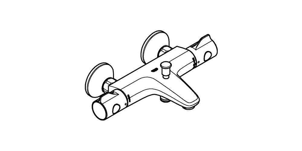 GROHE Thermostat-Wannenbatterie GROHTHERM 800 1/2Zoll, S-Anschlüsse