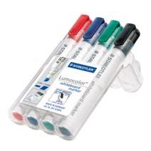 STAEDTLER Lumocolor - Marker - für Glas, Whiteboard, Porzellan - Schwarz, Rot, Blau, Grün - 2-5 mm (Packung mit 4)