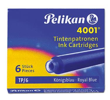 Pelikan 4001 TP/6 - Tintenpatrone - Königsblau - 0.8 ml (Packung mit 6)