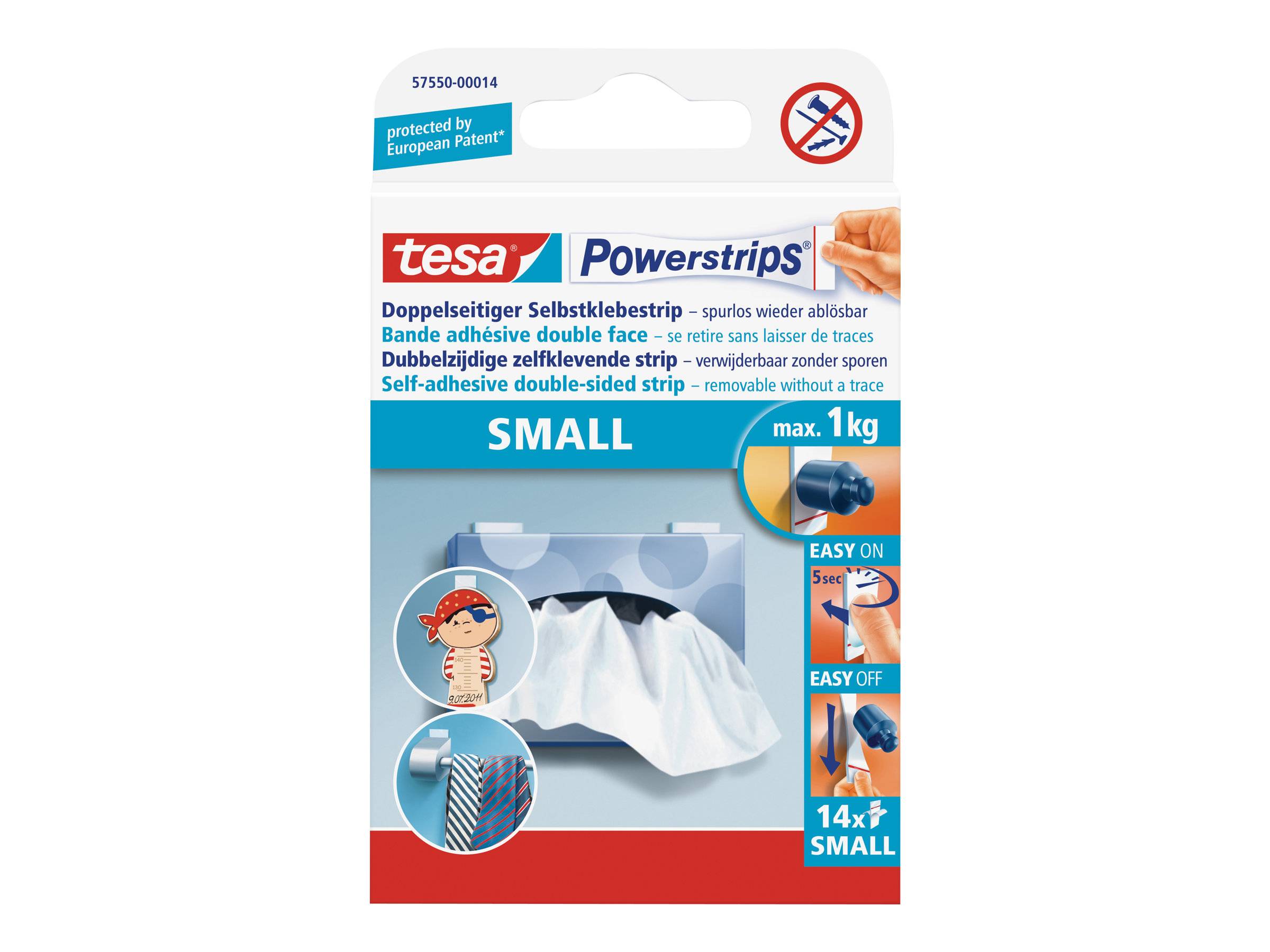 Tesa Powerstrips SMALL - Montagekleber (Packung