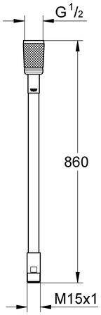 Grohe Schlauch 1/2ZollxM 15x860mm