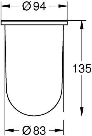 Grohe Ersatzglas ESSENTIALS daVinci satin we
