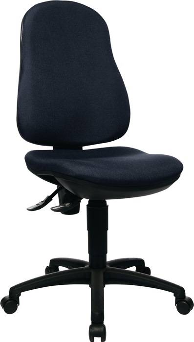 Bürodrehstuhl m.Permanentkontakt schwarz 420-550mm o.Lehnen Trgf.110kg TOPSTAR