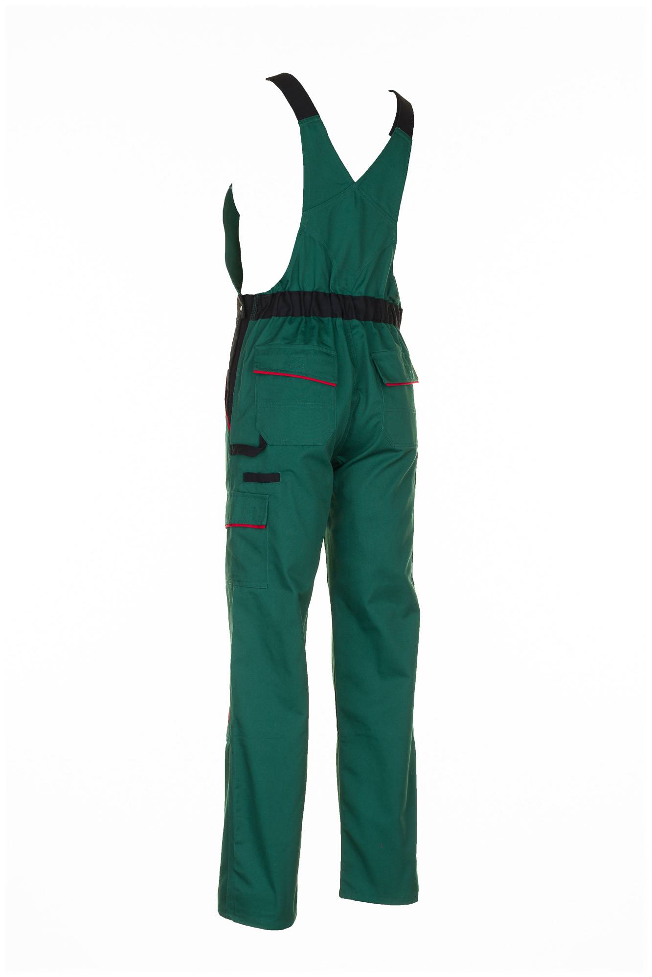 Planam Highline Latzhose grün/schwarz/rot 27 2335027