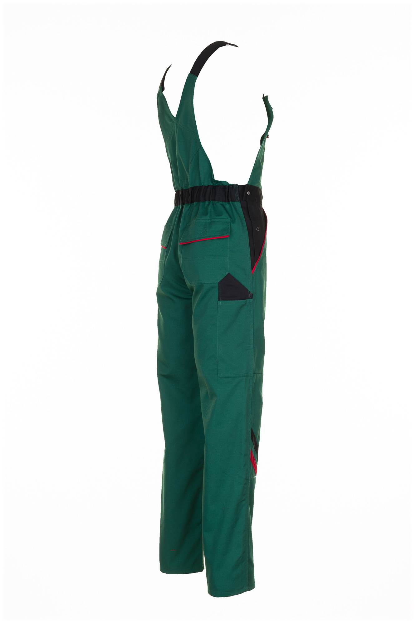 Planam Highline Latzhose grün/schwarz/rot 25 2335025