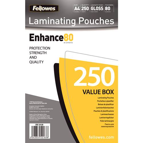 Fellowes Laminating Pouches - 80 Mikron - 250er-Pack