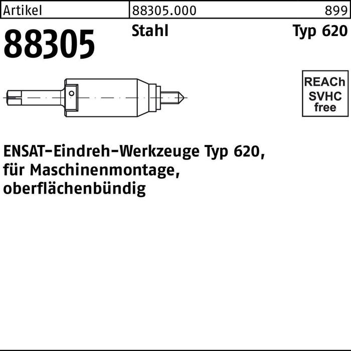 Eindrehwerkzeug R 88305 Typ 620 M3 Stahl 1 Stück ENSAT