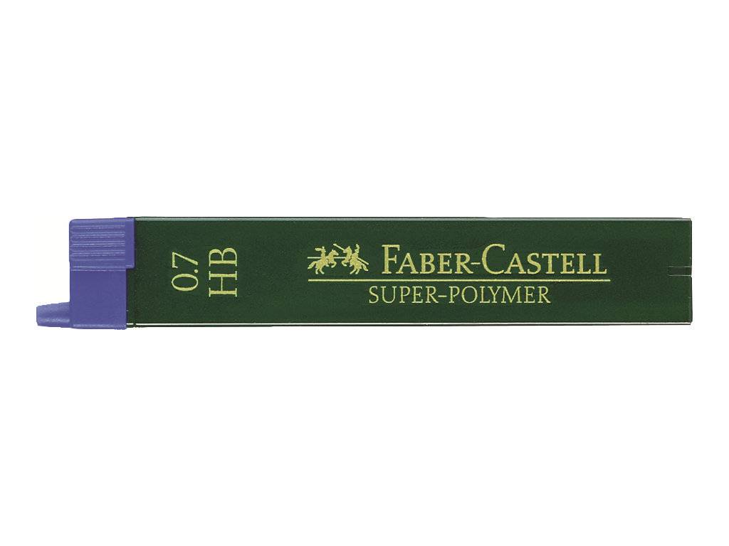 Faber-Castell Super-Polymer - Bleistiftmine - Superpolymer - HB - Intense Black - 0.7 mm (Packung mit 12)