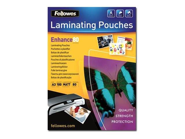 Fellowes Laminating Pouches Enhance 80 micron - 80 Mikron - 100er-Pack - Matte - A3 (297 x 420 mm)