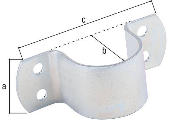 R.schelle L119xB40xH44mmStahl galv.verz.d.pass.f.Rohre 44,5mm 1 3/4” GAH