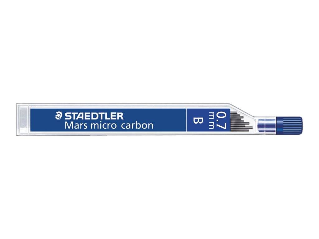 STAEDTLER Mars micro carbon - Bleistiftmine - B - Pechschwarz - 0.7 mm (Packung mit 12)