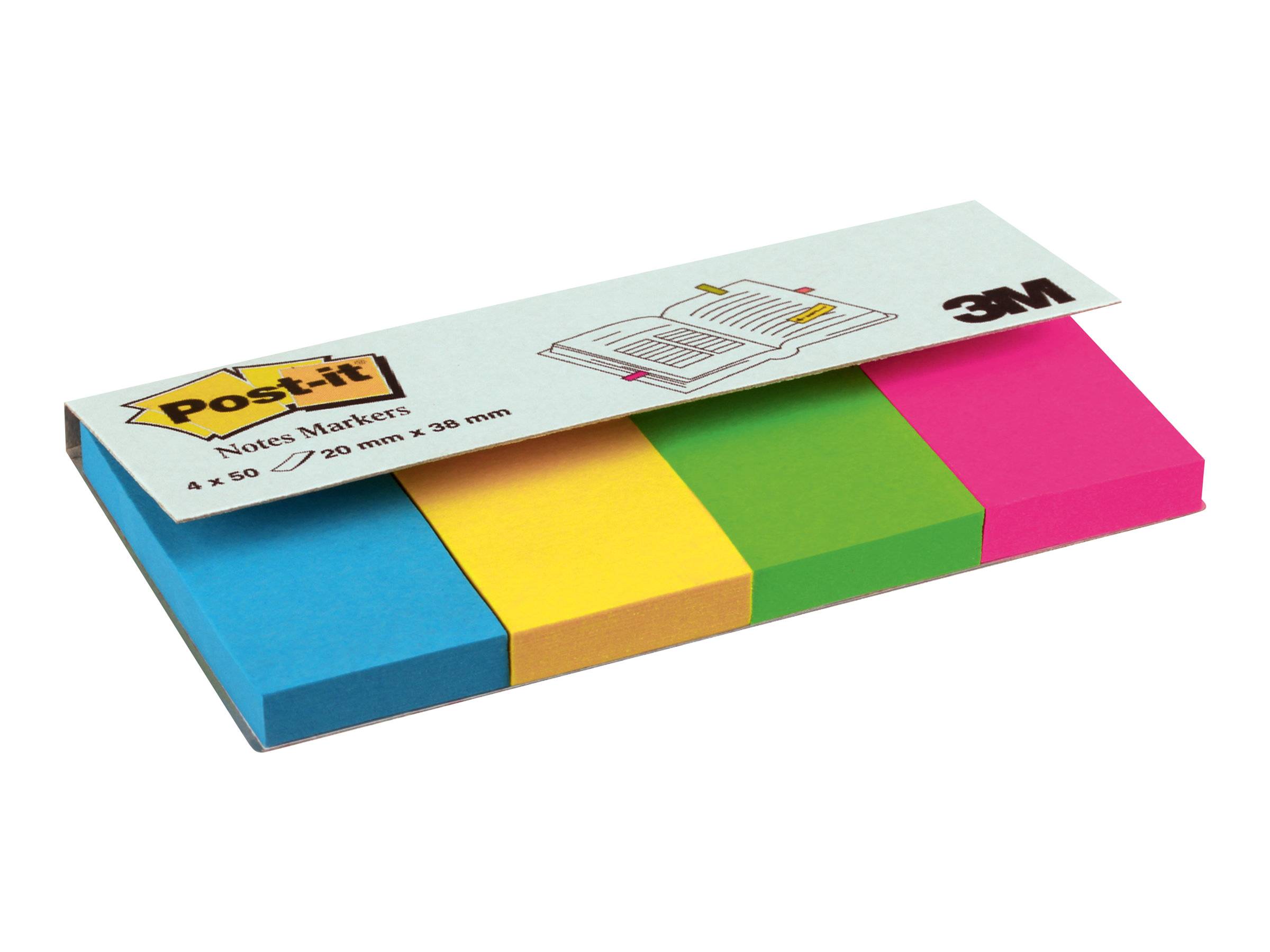 3M Post-it 670-4U - Seitenmarker - 20 x 38 mm - 200 Blatt (4 x 50)