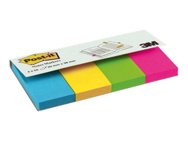3M Post-it 670-4U - Seitenmarker - 20 x 38 mm - 200 Blatt (4 x 50)