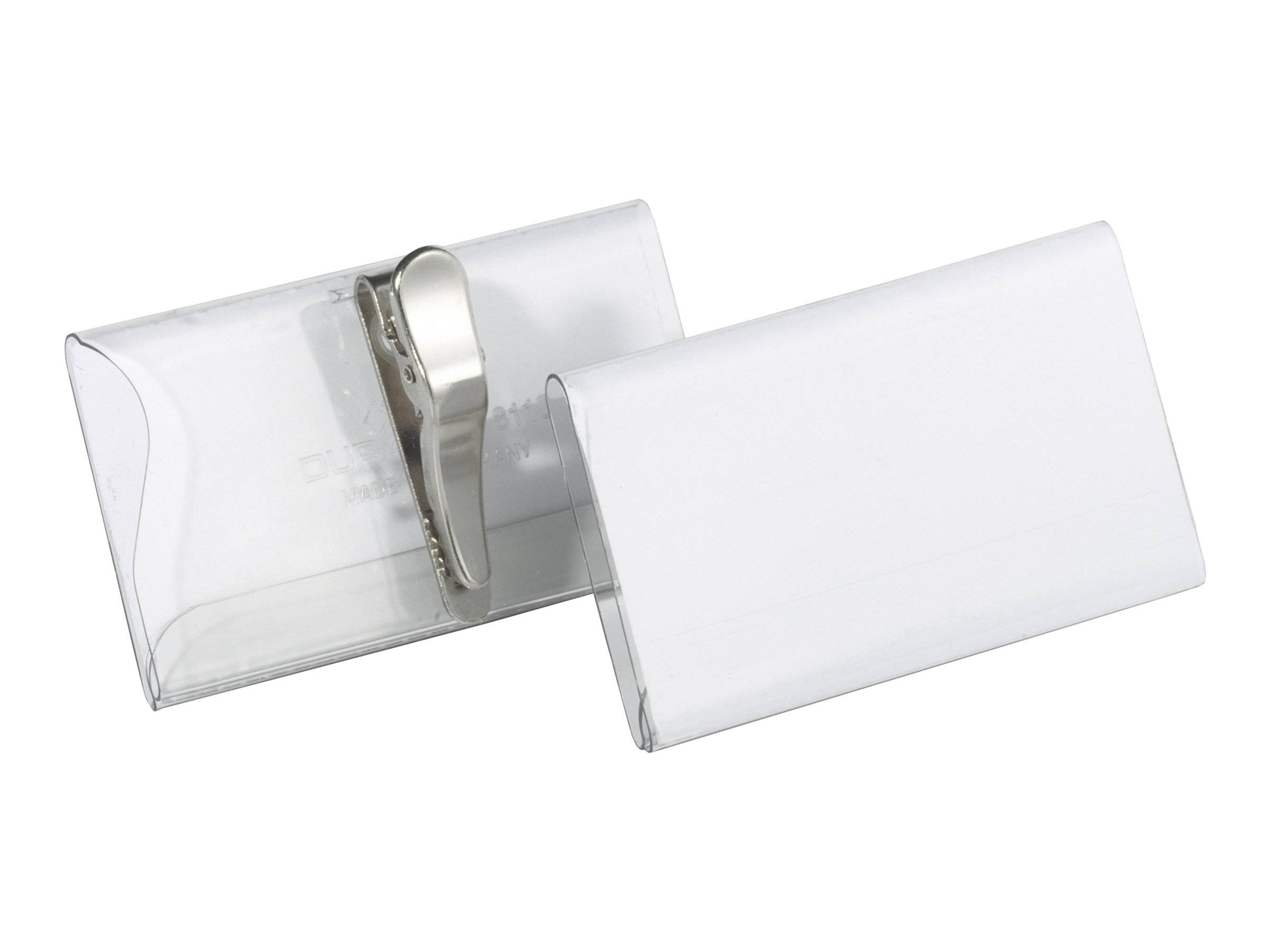 DURABLE - Namensschild - für 40 x 75 mm - Clip - durchsichtig (Packung mit 25)